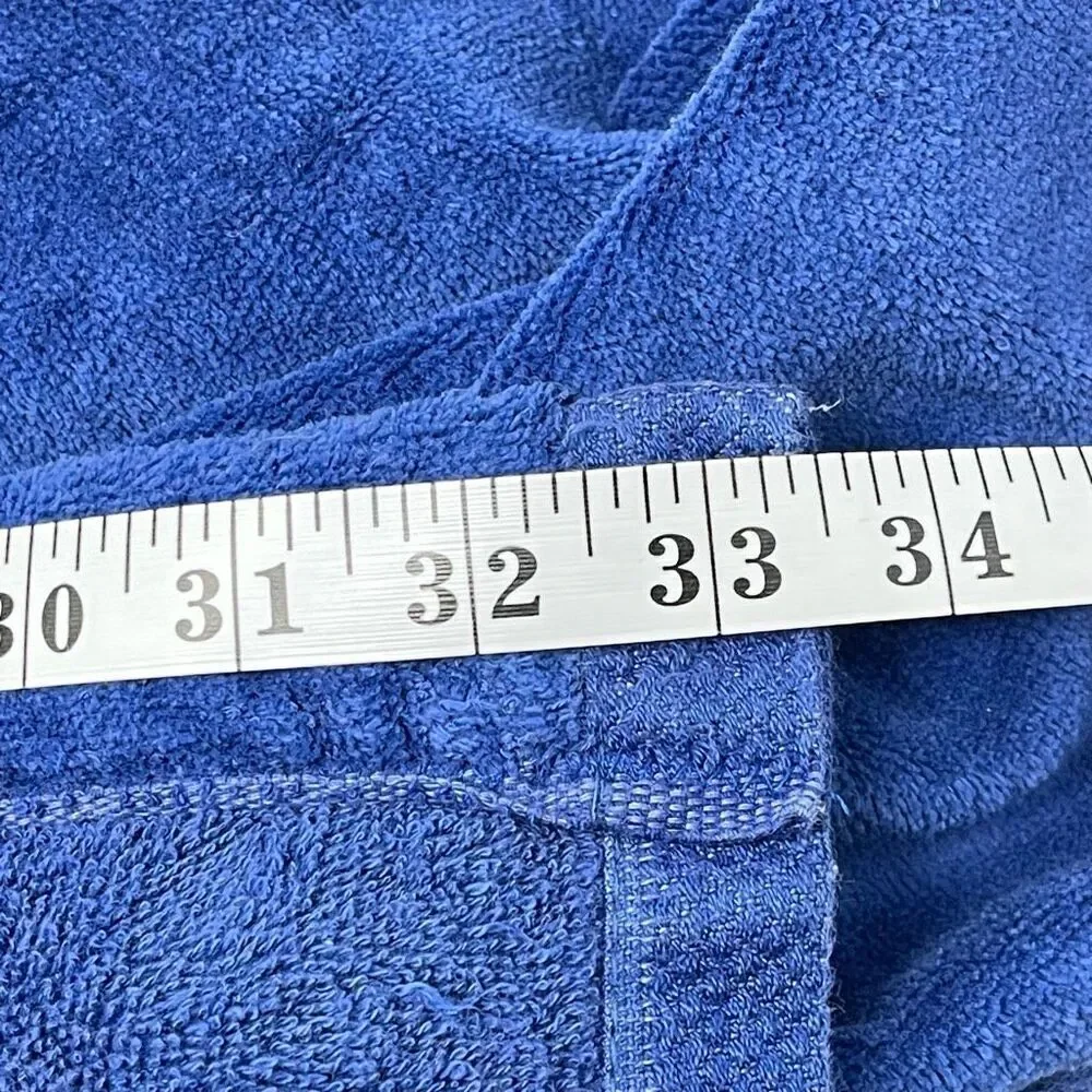 Vintage Fieldcrest Body Wrap Around Towel Cover Up Terry Cloth USA Made Blue
